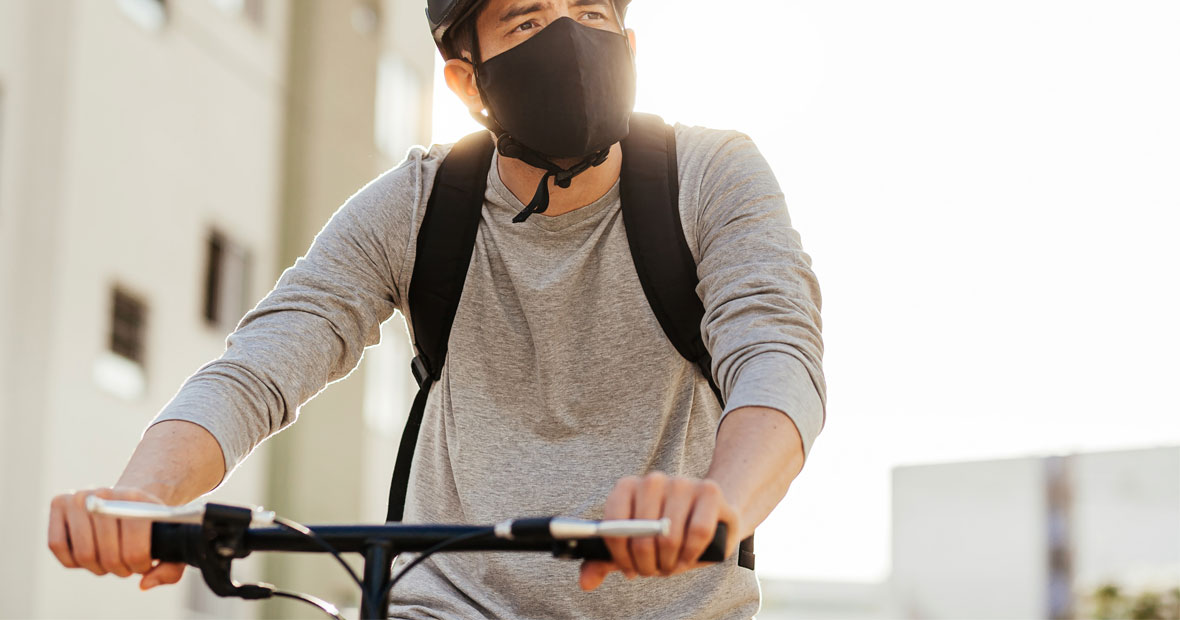 masque antipollution à vélo
